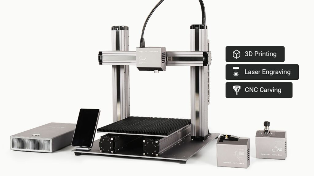 3. Snapmaker 2.0 Modular 3-in-1 3D Printers