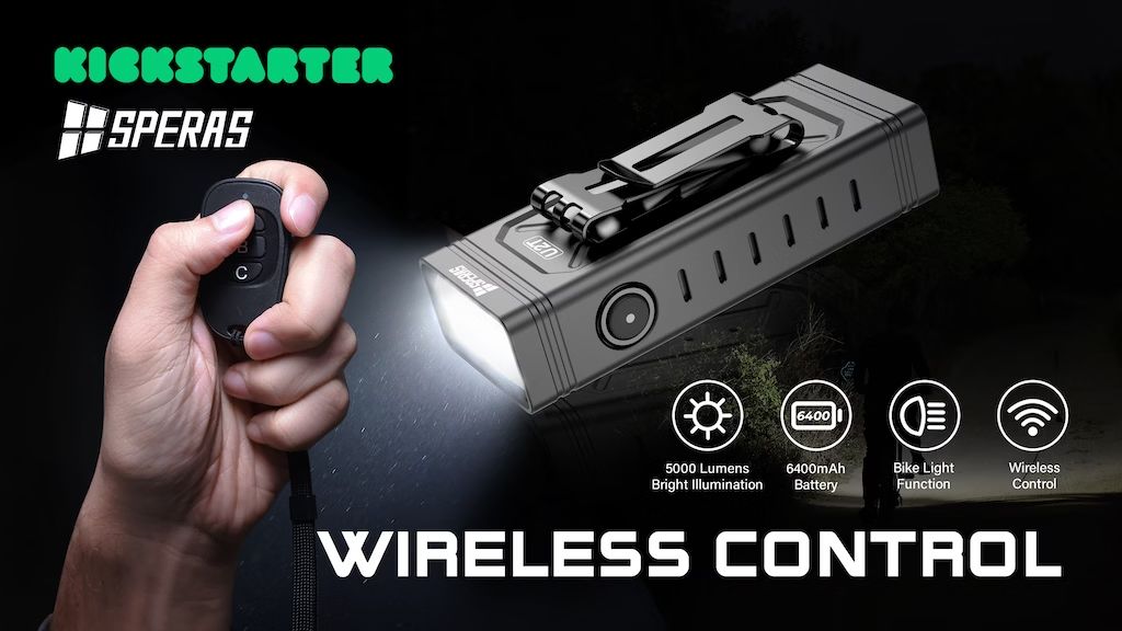 2. Kickstarter - SPERAS U2T Ultimate Outdoor Flashlight with Wireless Control