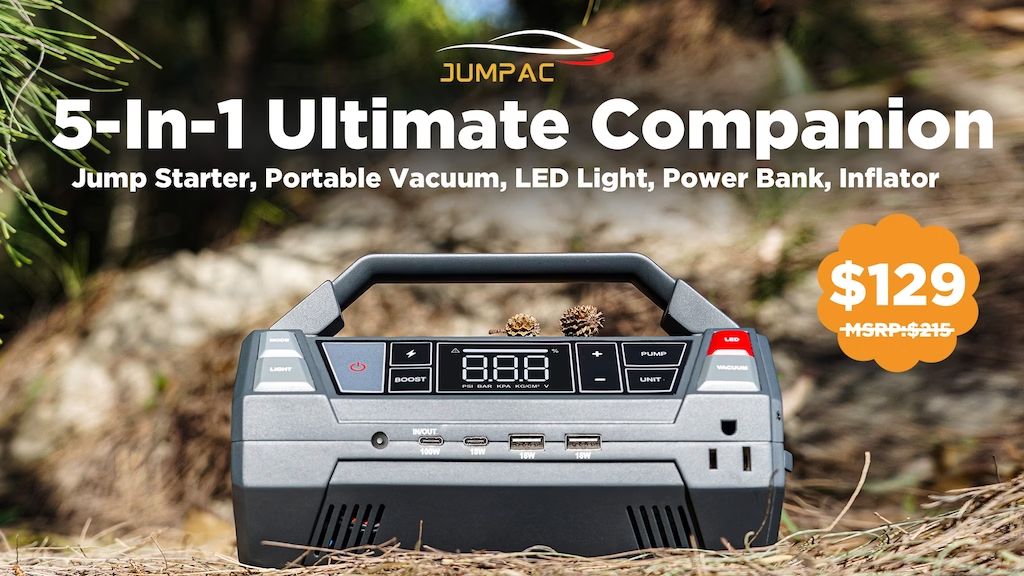 11. Kickstarter - JUMPAC Your 5-In-1 Ultimate Car Companion