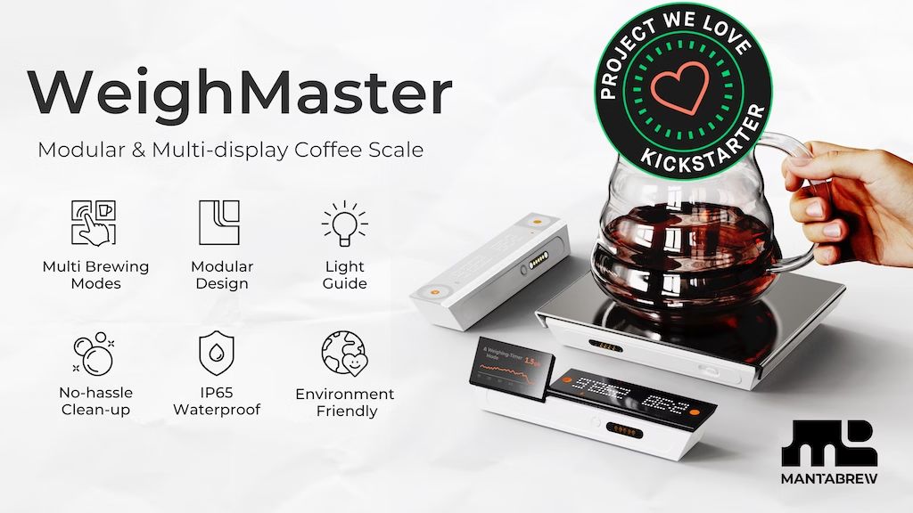 2. Kickstarter - WeighMaster The Multi-Display Modular Coffee Scale