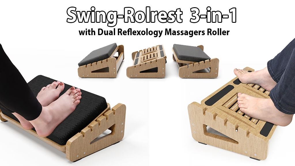 6. Kickstarter - Swing-Rolrest 3-in-1 Dual Surface-Roller Based Foot Rest