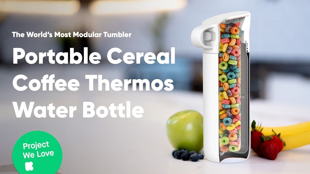 8. Kickstarter - CrunchCup Pro - Portable Cereal, Coffee, and Water Tumbler