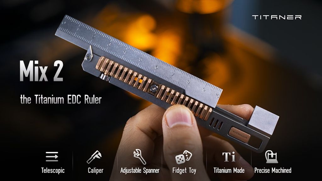 8. Kickstarter - Mix 2 the Titanium EDC Ruler