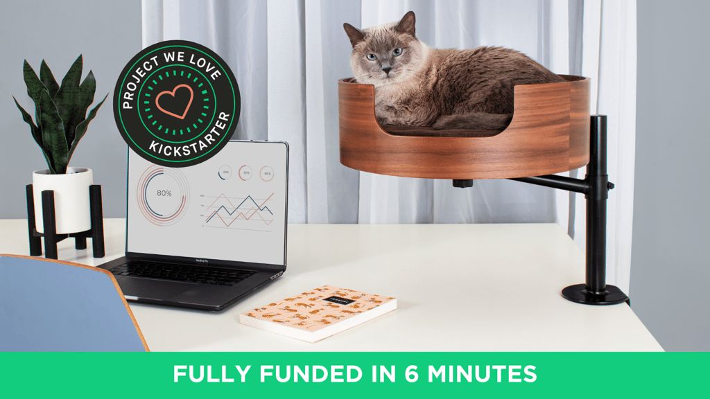 1. Kickstarter - Desk Nest Cat Bed - The Purrfect Cat Bed for Your Desk