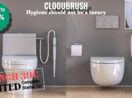 9. Kickstarter - First Toilet Brush Without Bristles, Drops and Brush Holder