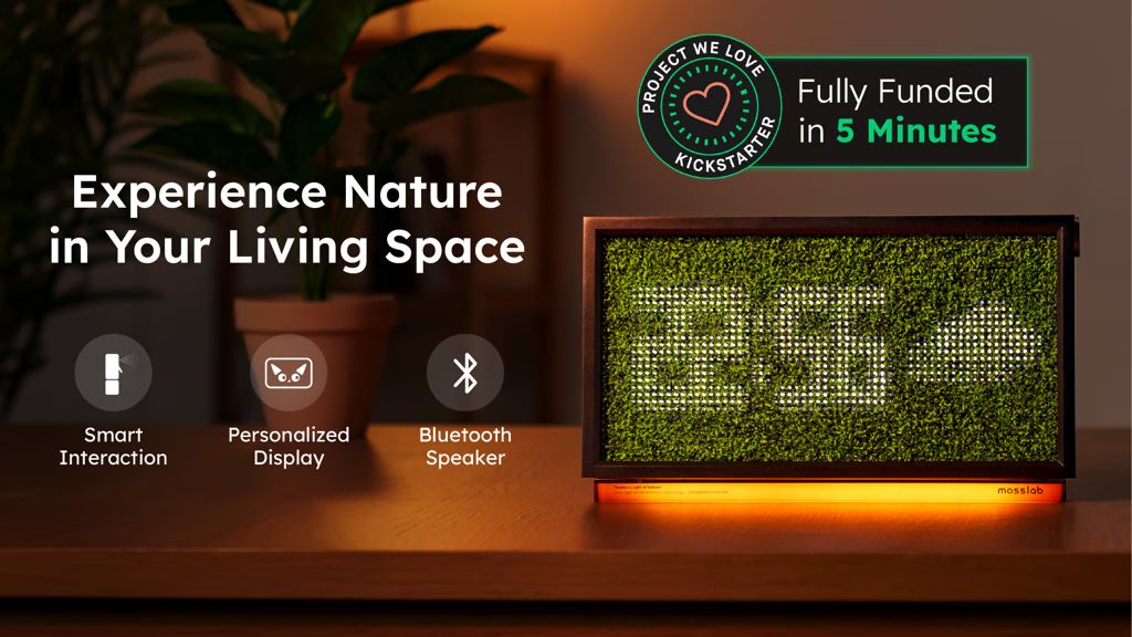 2. Kickstarter - Breathe, Hear, Experience Indoor Nature with Moss Echo