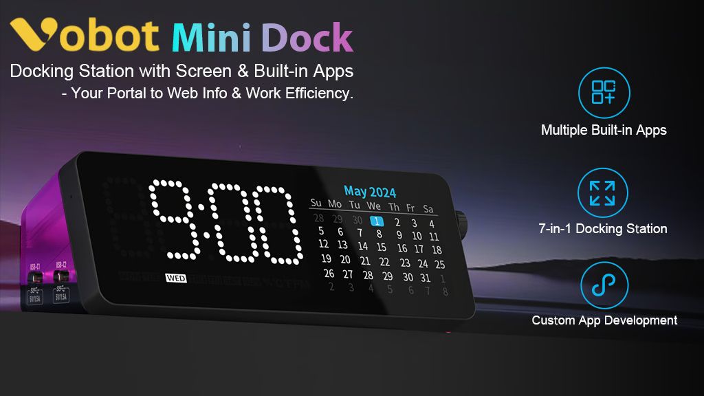 6. Kickstarter - Vobot Mini Dock Docking Station w Screen & Built-in Apps