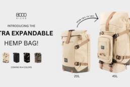 Kickstarter - 8000Kicks The 3-in-1 expandable hemp backpack for nomads