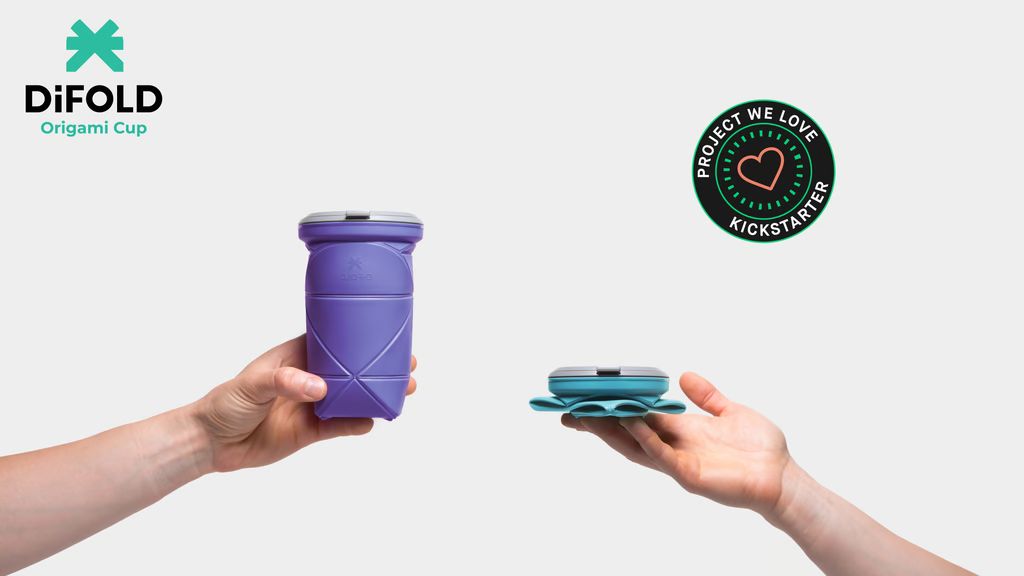 Kickstarter - DiFOLD Origami Cup Foldable, Leakproof, Sturdy.