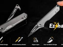 Kickstarter - Ezsharp Titanium Folding Knife w Quick Relase Backup Blades