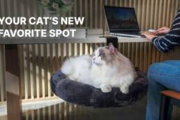 Kickstarter - DeskPurrch - The Cozy Under-Desk Cat Bed