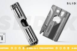 Kickstarter - Ti SLIDEX Magnetic Folding Titanium Multitool-Cards