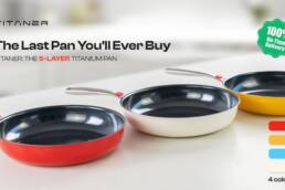 Kickstareter - Titaner 5-Layer Titanium Frying Pan — One Pan for Everything
