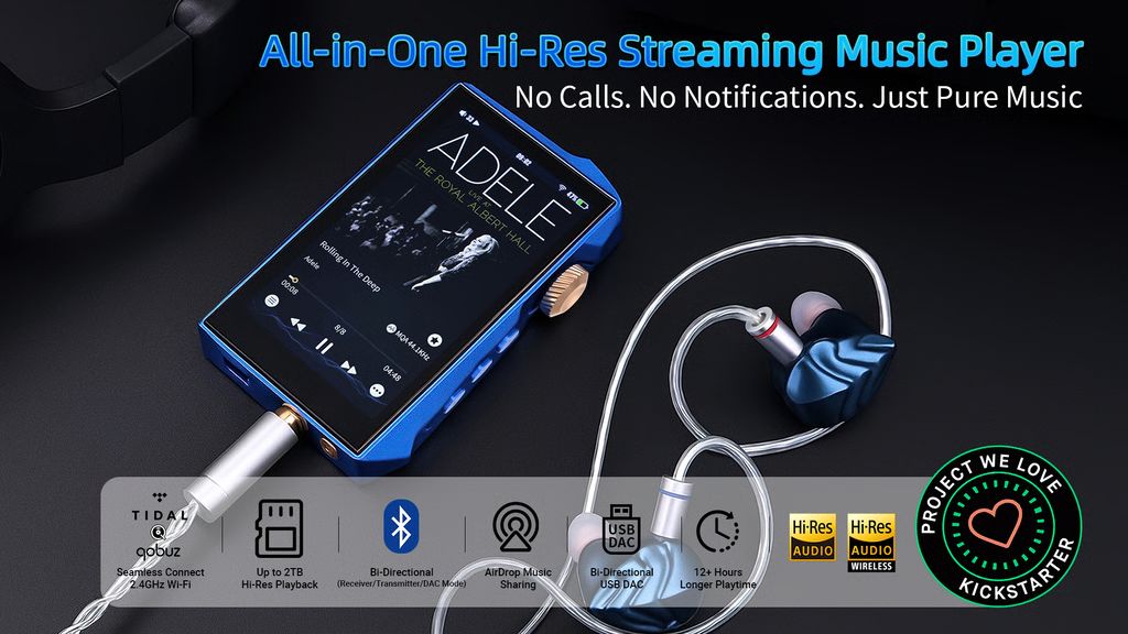 Kickstarter - AP80 PRO MAX - All-in-One Hi-Res Streaming Music Player