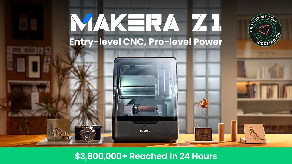 Kickstarter - Makera Z1 Desktop CNC Entry-level CNC, Pro-level Power