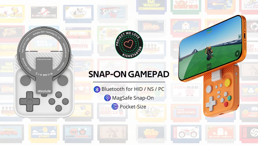 Kickstarter - abxylute M4 Snap-On Phone Controller for Anytime Pocket Play