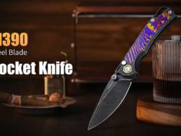 Kickstarter - Black WarriorEDC Titanium Timascus & M390 Folding Knife