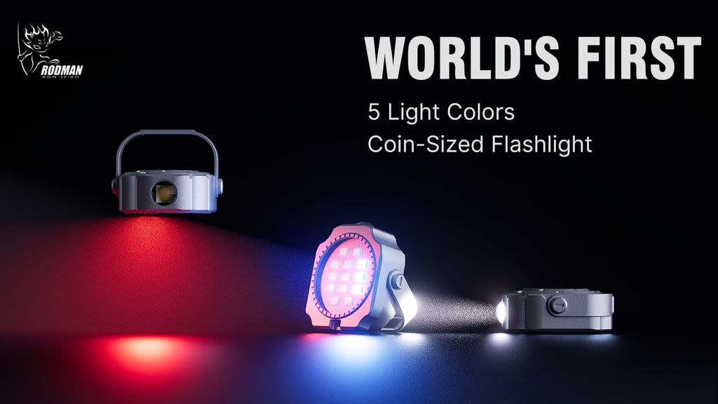 Kickstarter - Coin-Sized Titanium Magnetic Flashlight with 5 Light Colors