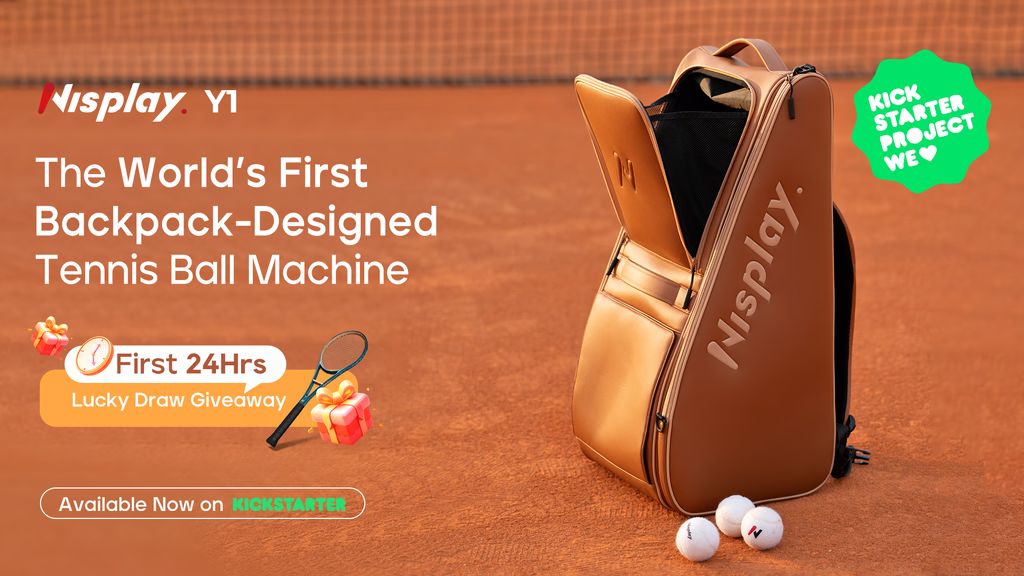 Kickstarter - Nisplay Y1 - The Tennis Machine Built Into Your Backpack