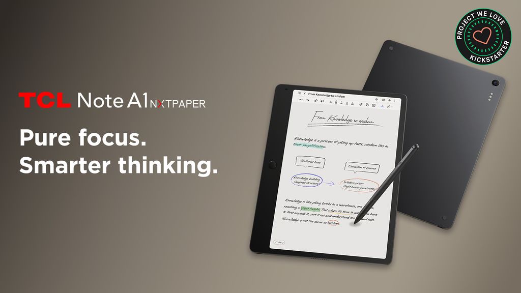 Kickstarter - TCL Note A1 NXTPAPER Pure Focus, Smarter Thinking