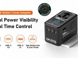 Kickstarter - 6th GaN 200W Travel Adapter-See Every Watt,Time Every Charge