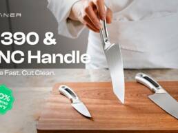 Kickstarter - Titaner MAKO World's First M390 & CNC Handle Kitchen Knife