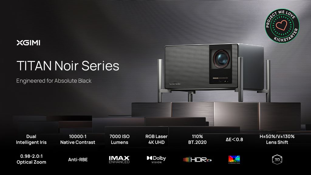 Kickstarter - XGIMI TITAN Noir Series A Dual Iris 4K RGB Laser Projector
