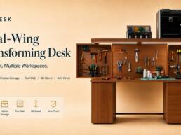 Kickstarter - ClodeskDual-Wing Transforming Desk for Multiple Workspaces