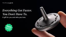 Zephyra- A Titanium Spinning Top That Diffuses Scent