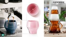 Avensi Wave Porcelain- Flavor and Aroma Enhancing Coffee Cups