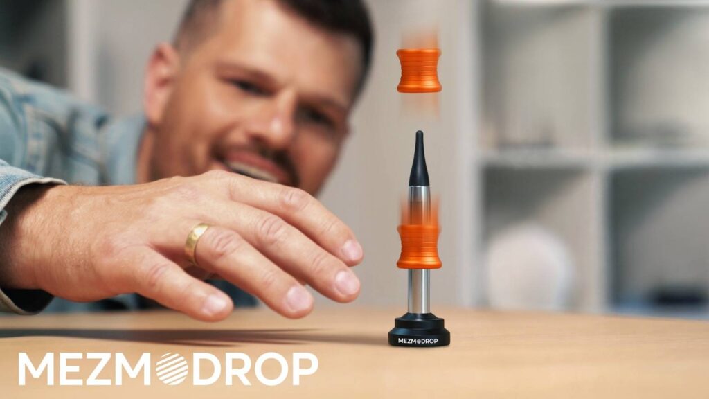MEZMODROP- Kinetic Desk toy That Performs Impossible Landing
