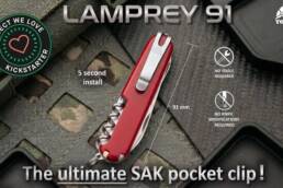 Lamprey91 - The ULTIMATE pocket clip for your 91mm SAK!