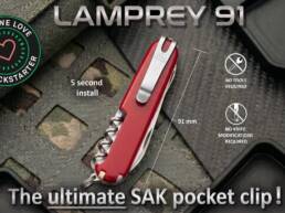 Lamprey91 - The ULTIMATE pocket clip for your 91mm SAK!