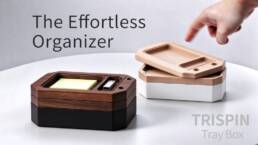 TriSpin - An Effortless Rotating Desktop Organizer-Stackable