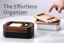 TriSpin - An Effortless Rotating Desktop Organizer-Stackable